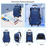 Mfikaryi Solid Color Elemetary Rolling Backpack,Camo Prints Kids Wheeled School BookBag,Backpack with wheels for boys