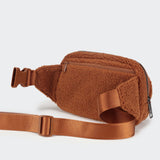 Pander Large 2L Fanny pack Everywhere Fleece Belt Bag for Women and Men with Adjustable strap Belt. (Saddle Brown)