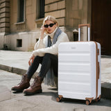 Eeeza Luggage Sets 5 Piece, Suitcases with Wheels,ABS Hard Case Luggage with TSA Lock Spinner Wheels,Carry On Luggage Set (20/24/28 Inch)
