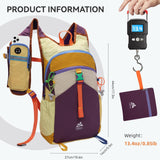 UtiaMiaoGonGo 15L Small Hiking Backpack Travel Daypack Colorful Lightweight Packable Foldable Casual Backpack for Women Men