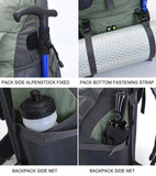 Bseash 50L Hiking Backpack, Water Resistant Lightweight Outdoor Sport Daypack Travel Bag for Camping Climbing Skiing Cycling (Blue - No Shoe Compartment)