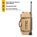 RTIC Road Trip Rolling Duffle Bag with Wheels for Men and Women, Traveling Tote for Camp, Travel, Gym, Weekender, Camping, Overnight Carry On, Sports, Spacious, Water Resistant, Large, Trailblazer