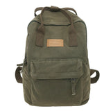 MININAI Aesthetic Canvas Backpack for Women Men Preppy Backpack Grunge Hippie Boho Japanese College Laptop Book Bag (Army Green,One Size)
