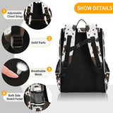 ZAZYXTJ Western Cow Print School Kids Backpack with Reflective Strip for Girls and Boys 6-12 Elementary Student Bookbag Middle School Bags