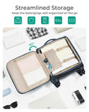 BAGSMART Underseater Carry On Luggage Airline Approved with Spinner Wheels, 16 Inch Small Luggage with TSA Lock, Overnight Small Rolling Softside Suitcases for Women, Navy Blue