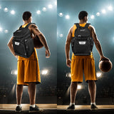 WOLT Basketball Backpack, Large Sports Bag with Separate Ball Compartment and Shoes Pocket for Basketball, Soccer, Rugby, Volleyball, Baseball