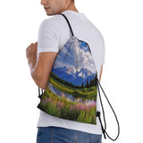 Drawstring Backpack Bag grand teton national park Sports Gym Sackpack for Men & Women, Waterproof Cinch Bags for Travel