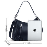 HESHE Genuine Leather Purses for Women Shoulder Hobo Bag Crossbody Satchel Handbags Designer Ladies Totes Purse