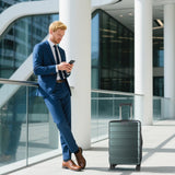 KROSER Carry On Luggage with Spinner Wheels & Built-in TSA Lock, Expandable Top Opening Hard Shell Suitcase Large Capacity Durable Rolling Luggage with USB Port, Carry-On 20-Inch, Dark Green