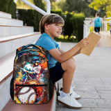 Homexzdiy Kids Backpack for Boys, Baseball Backpacks Gifts for Children Students, 17'' Lightweight Baseball Bookbag for Travel Elementary Middle School, Back to School Essentials Gifts