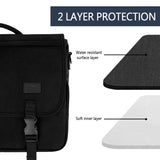 MATEIN Messenger Bag for Men, Briefcases Lightweight Men's Laptop Bag 15.6 inch Water Resistant Crossbody School Satchel Bags Computer Work Office Bag with Shoulder Strap, Black