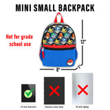 Pokemon Mini Backpack Set - Bundle with 12" Pikachu Backpack, Water Bottle, Stickers, Bookmark, More | Pokemon School Bag for Kids, Boys, Girls