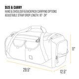 Carhartt Heavy Haul Utility Duffel Bag's, Water-Resistant Packable Bag for Jobsite, Gym, and Travel, Brown, 75L