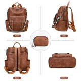 AGLOD Backpack Purse for Women PU Leather Back Packs Designer Ladies Shoulder Bag Fashion Faux Work Travel Handbags