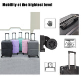 OMBRY Luggage Set 3 Pieces -Suitcase Set - Luggage with Wheels - Check-in Luggage - PC + ABS Durable Suitcase Rotating Silent Wheels 3-Piece 20/24/28 Mint Green (black)