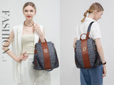 MKP COLLECTION Women Fashion Backpack Purse Multi Pockets Anti-Theft Rucksack Travel Shoulder Bag Handbag Set 2pcs