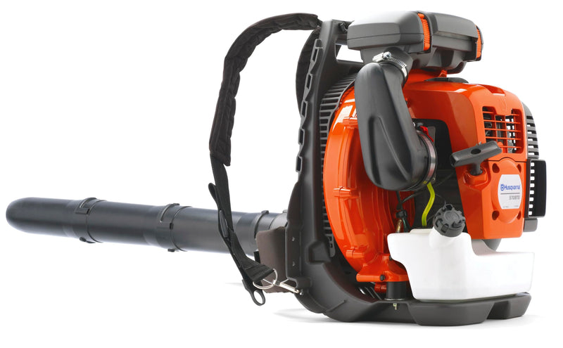 Husqvarna 570BTS Backpack Leaf Blower, 66-cc 4-HP 2-Cycle Gas Leaf Blower, 972-CFM, 236-MPH, 37-N Powerful Clearing Performance and Ergonomic Design