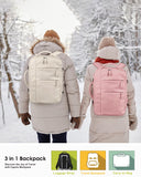 Capolo Travel Backpack for Women Men Waterproof Laptop Backpack Airlines Approved Carry On Backpack Bag Computer Bookbag for Business, Work, Traveling Fits 15.6 Inch Laptop(Beige)