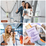 Herain Passport Holder for Travel Cruise Essentials, 2 Pcs Passport Cover Wallet Case Travel Gifts Women Men Family, RFID Passports Book Card Holders Travels Accessories Must Haves