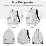 mixi Outdoor Lightweight Backpack Casual Carry On Laptop Backpack Travel Bookbag for Women Men, Water Resistant Durable Small Hiking Bag for Camping Weekender Sports College Work, 15 Inch, Light Gray