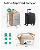 BAGSMART 35L Travel Backpack Women, 17.3 Inch Carry On Backpack Flight Approved, Personal Item Backpack Travel Bag, Water Resistant Casual Daypack, Black