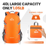 Venture Pal 40L Lightweight Packable Travel Hiking Backpack Daypack