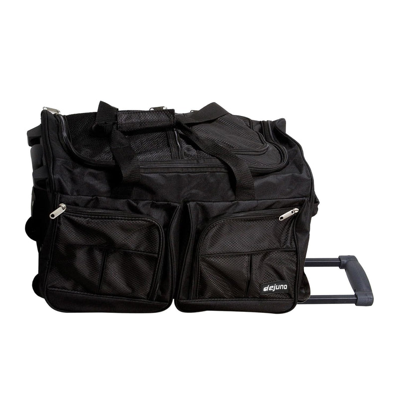Dejuno 20-inch Carry-on Rolling Duffle Bag - Black