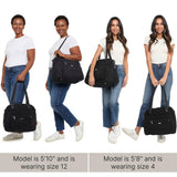 Overnight Expandable Laptop Tote - 16.5"x13.5" Lightweight Weekender Carry-on Travel Bag for Women