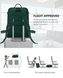 SYTRAH Leather Laptop Backpack for Women Designer Laptop Bag, 16.5 inch Travel Computer Backpacks Purse with Tassel for Work Business with Satchel Purse Green