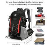 Newsty 35L Hiking Backpack, Camping Backpack for Adventures, Black