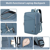 Swissdigital Design Women's Backpack for Work/Travel/Leisure with USB Charging Port, Water Bottle Holder, Separate Sunglass Pocket - Fits 15.6 inch Laptop,Blue | SD1006F-13