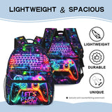 School Backpack for Boys- Video Game Backpacks Boys Backpack for Kids Children Teens Elementary Middle School - Students Bookbag Ages 6-18, Game Bookbag Travel Back Pack