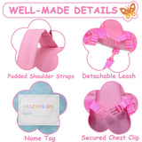 VASCHY Butterfly Toddler Backpack with Leash, Ultra Lightweight Tiny Mini Little Daycare Backpack Girls Pink