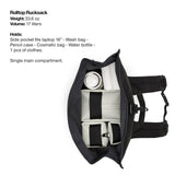 RAINS Rolltop Rucksack Large - Waterproof Rolltop Backpack Water Resistant Commuter Travel Pack Urban Minimalist (Black, Regular)