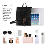 Women's Fashion Backpack Purse Multipurpose Design Convertible Satchel Handbags Shoulder Bag Travel bag (Black)