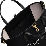 RADLEY London Addison Gardens Signature Responsible Women's Medium Recycled Canvas Open Top Satchel Bag, Black