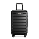 Ricardo Beverly Hills Cambria Hardside Luggage | Stylish Suitcase with Wheels for Effortless Travel, Expandable and Secure TSA-Locked Packing, 20-inch Carry-On, 22x14x9, Black Pearl
