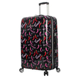 Betsey Johnson 26 Inch Checked Luggage Collection - Expandable Scratch Resistant (ABS + PC) Hardside Suitcase - Designer Lightweight Bag with 8-Rolling Spinner Wheels (TAMALE, 26in)