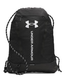 Under Armour Unisex Hustle Sackpack, (001) Black/Black/White, One Size Fits Most