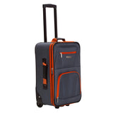 Rockland Fashion Softside Upright Luggage Set, Expandable, Charcoal, 2-Piece Set (14/19)