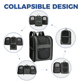 Apollo Walker Pet Carrier Backpack for 4-18lb Cats and Dogs, Puppies, Safety Features and Cushion Back Support | for Travel, Hiking, Outdoor Use (Gray)