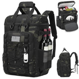 BISKLNDN Cooler Backpack - 42 Cans Tactical Backpack Coolers Insulated Leak Proof for Men Adults, Soft Insulated Backpack Cooler for Camping, Hiking, Picnic, Beach, Travel, Lunch & Work, Black CM