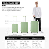 mixi Checked Luggage with Cup Phone Holder Hard Shell Rolling Travel Suitcase with Spinner Wheels,24 Inch Avocado Green