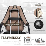 LOVEVOOK Laptop Backpack for Women 15.6 inch,Cute Womens Travel Backpack Purse,Professional Laptop Computer Bag,Waterproof Work Business College Teacher Bags Carry on Backpack with USB Port,Brown