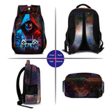 jvycjlu Boys Gaming Backpack Set - 17 Inch Large Capacity with Lunch Bag & Pencil Case - for Teens, Elementary & Middle School - Durable Travel Backpacks (3-Piece)