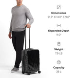 TUMI - 19 Degree International Expandable 4 Wheeled Carry-On - Hard Shell Suitcase - 21.8" X 14.0" X 9.0" - Black