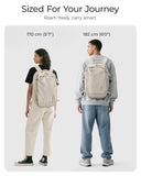 BAGSMART Travel Backpack Women, 15.6 Inch Carry On Backpack Flight Approved, TSA Approved Personal Item Travel Bag, Water Resistant Weekender Bag Luggage Daypack, Beige