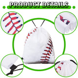 Frienda Baseball Drawstring Backpack Bag Baseball Drawstring Party Favor Bags for Gym Sports Teams(12 Pieces)