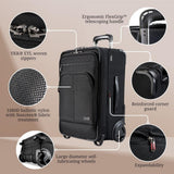 Ricardo Beverly Hills Flight Essentials Softside Expandable Carry-On Travel Luggage with Wheels, Durable Ballistic Nylon Fabric, Water and Stain Resistant, Men and Women, 22-Inch