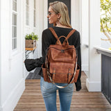 AGLOD Backpack Purse for Women PU Leather Back Packs Designer Ladies Shoulder Bag Fashion Faux Work Travel Handbags